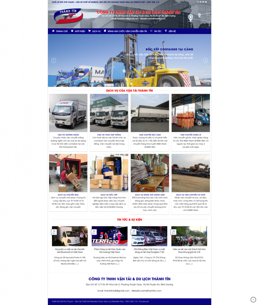 website công ty vận tải